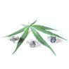 Bague argent Weed feuille de cannabis argent