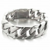 Bracelet Homme gourmette large en acier