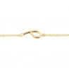 Bracelet porte-bonheur petit  ruban en argent doré or jaune
