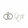 Boucles d'oreilles puces deux cercles ajourés