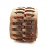 Bracelet manchette Mad Max en cuir marron tressée