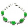 Bracelet Xijiang en Jade vert et argent