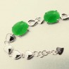 Bracelet de jade vert et argent