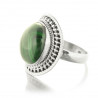 Bague Naminha marquise ovale en argent et malachite