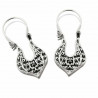 Boucles d'oreilles Sultana orientales en argent ajouré