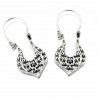 Boucles d'oreilles Sultana orientales en argent ajouré