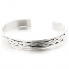 Jonc plat argent unchained pour homme