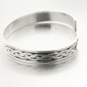 Jonc ethnique tresse celtique en argent massif