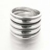 Bague ethnique large ciselée Padtoa en argent