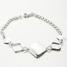 Bracelet fantaisie argent losanges ajourés