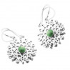 Boucles d'oreilles pendantes Estrella en argent et turquoise