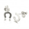 Boucles d'oreilles petits Fers à cheval en argent