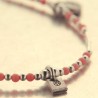 Bracelet fantaisie Papaya en argent et perles de corail rose