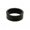 Bague « Black whisper » anneau lisse en acier noir