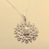 Collier ras de cou Estrella en argent et nacre