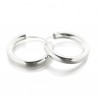 Boucles d'oreilles créoles argent rondes 3*20 mm