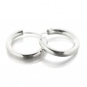 Boucles d'oreilles créoles argent rondes 3*20 mm