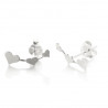 Boucles d'oreilles 3 petits coeurs en dégradé sur le lobe