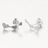 Boucles d'oreilles 3 petits coeurs en dégradé sur le lobe