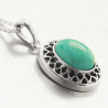 Collier Sharawa argent et Turquoise