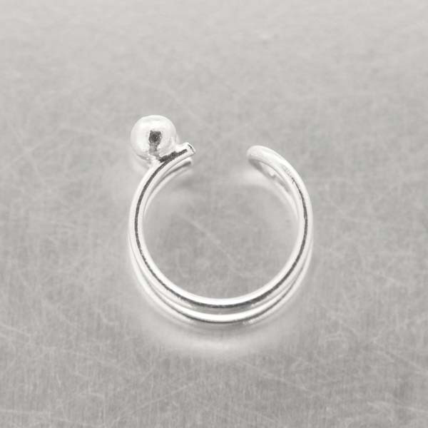 Bague Marguerite Vintage En Argent Massif Avec Décor Boules - Taille 53, Occasion/antique