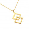 Collier fin Malmoe en argent brossé plaqué or