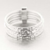 Bague Mimi avec 5 anneaux argent diamantés
