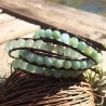 Bracelets fantaisie cuir en aventurine