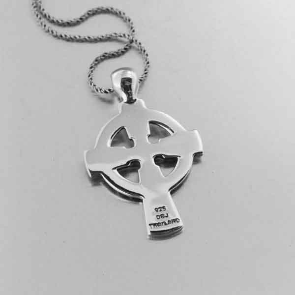 Pendentif Croix Celtique En Argent Sterling Véritable - Collier Avec Chaîne, Médaille Religieuse, Neuf Avec étiquettes