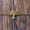 Bracelet arbre de vie porte-bonheur en argent plaqué or