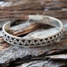 Jonc argent tribal Kampaio pour homme
