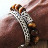 Jonc ethnique Kampaio en argent massif pour homme