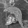 Pendentif casque de gladiateur romain en acier
