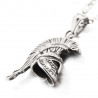 Collier homme casque de gladiateur acier