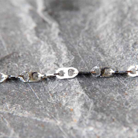 Chaîne homme acier maille ovale