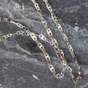 Collier acier maille ovale pour homme