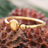Bague Toi et moi en argent doré à l'or fin