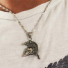 Collier homme pendentif Galéa romain en acier