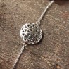 Bracelet fantaisie mandala argent