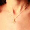 Collier ras de cou Giulia en argent plaqué or