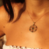 Collier Pendentif Tilla rosace argent dorée à l'or fin