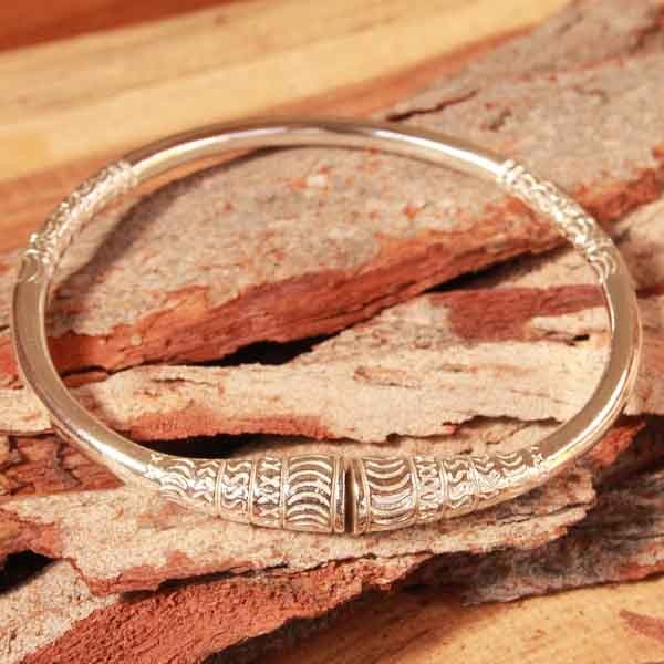 Bracelet Jonc Homme En Argent Massif 950‰ - Style Vangovango Gasy Par AssilyiahJewel, Neuf Avec étiquettes, élégant Et Minimaliste !