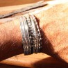 Bracelet jonc Merampo en argent massif