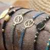 Bracelets fantaisie symbole infini corde et argent