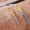Bracelet fantaisie macramé coloré et symbole infini