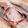 Bracelet Paquita en argent et perles rouges