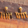 Boucles d'oreilles fantaisie ethniques dorées Kimik