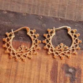 Boucles Créoles Arusha en filigranes dorées