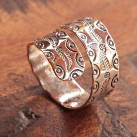 Bague ethnique argent enroulée Anaya