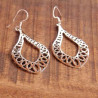 Boucles d'oreilles fantaisie ethniques orientales Sherati argent